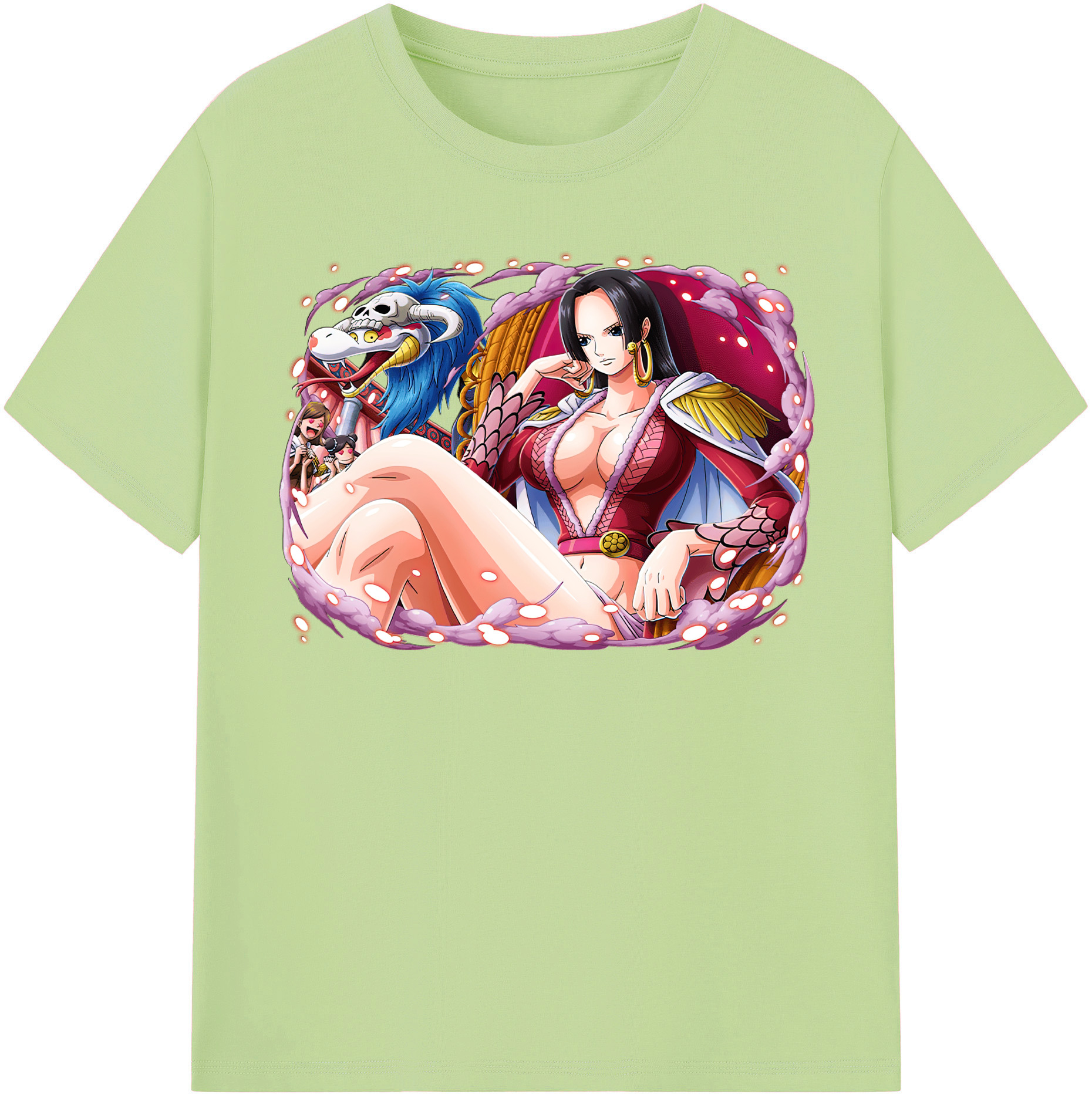 ワンピース ボア・ハンコック ONE PIECE Boa·Hancock 綿100％半袖Tシャツ（フロントプリント）